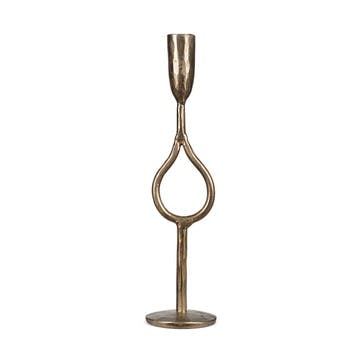 Padook Candlestick Holder H35cm, Antique Brass