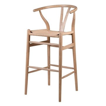 Open Back Stool, Natural