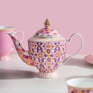Teas & C's Kasbah Porcelain Teapot with Infuser 500ml, Rose