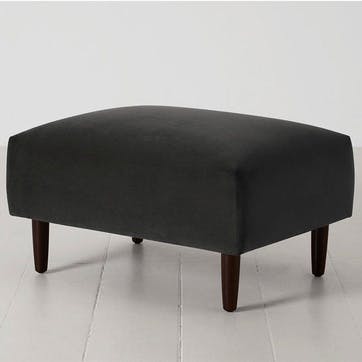 Model 05 Velvet Ottoman, Charcoal