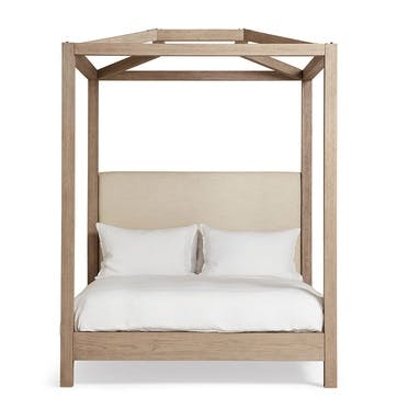 Hester Super King Four-Poster Bed, Natural