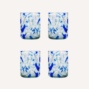Hielo Set of 4 Hand Made Glass Tumblers H11cm, Melon