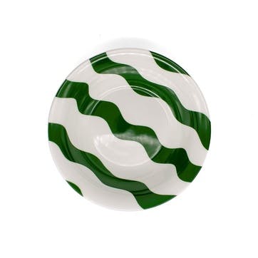 Side plate, Dia 8 inches, Casacarta, Scallop Collection, Green