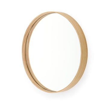 Glance Round Mirror D31cm, Oak