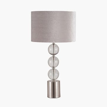 Harris Table Lamp H58cm, Brushed Silver