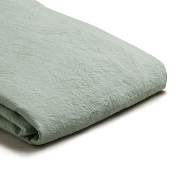 Cotton Linen Mix Duvet Cover, King, Sage Green