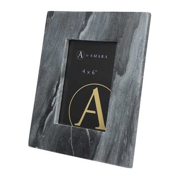 Luxe Marble Photo Frame  4x6", Black