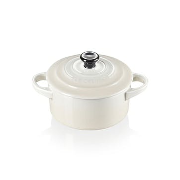 Stoneware Petite Round Casserole, 10cm, Meringue