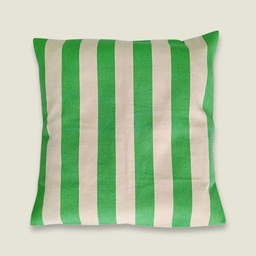 Olivia Striped Woven Cushion Cover 50cm, Green