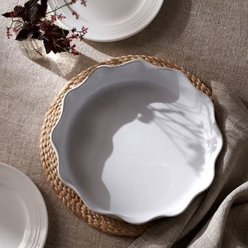 Portobello Pie Dish D27cm, White