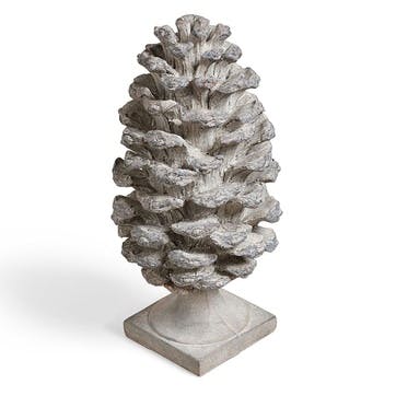 Takayna Decorative Tall Pine Cone H35cm, Grey