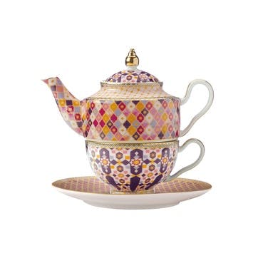 Teas & C's Kasbah Porcelain Tea for One Gift Set 380ml, Rose