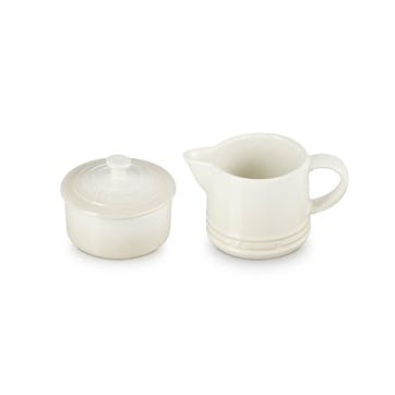 Stoneware Milk & Sugar Set, Meringue