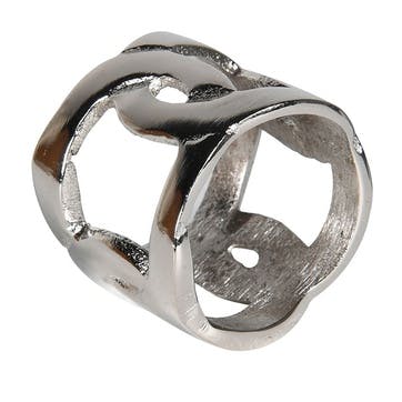 Link Set of 4 Napkin Rings D4cm, Silver