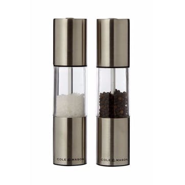 Precision Oslo Acrylic and Stainless Steel Salt & Pepper Mill Gift Set