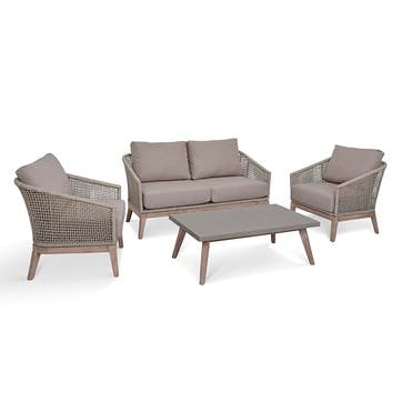 Lynton 2 Seater Sofa Set, Grey