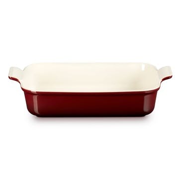 Stoneware Heritage Rectangular Dish 32cm, Garnet