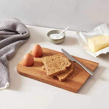Reclaimed Oak Egg and Breakfast Board L30 × W20cm, Wood