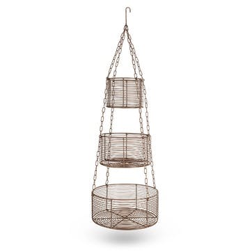 Inkollu Hanging Basket Set D30cm, Aged Brass