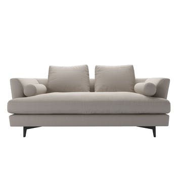 Larsen Two Seater Sofa, Stone Brushed Linen Cotton