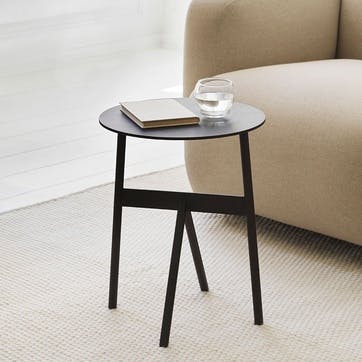 Stock Side Table H46 x D37cm, Black