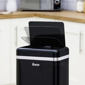 Retro Sensor Bin, Black