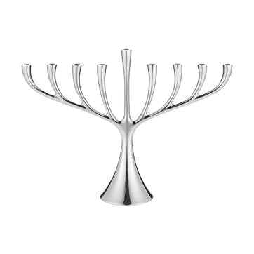 Cobra Menorah H27 x D9.5cm, Silver