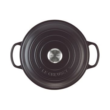 Cast Iron Shallow Casserole - 30cm; Satin Black