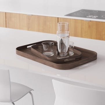 Bellhop 402 Rectangular Tray, Walnut