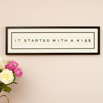 'It Started With a Kiss' Word Frame
