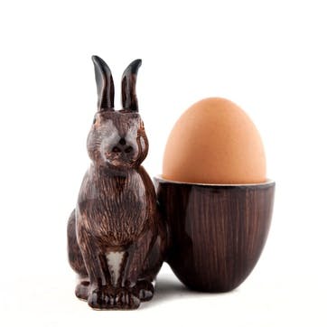 Hare Egg Cup, H9cm, Brown