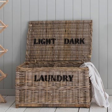 Dark and Lights Laundry Rattan Chest