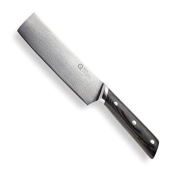 Q50 Series Damascus Steel Nakiri Knife 17.5cm, Black