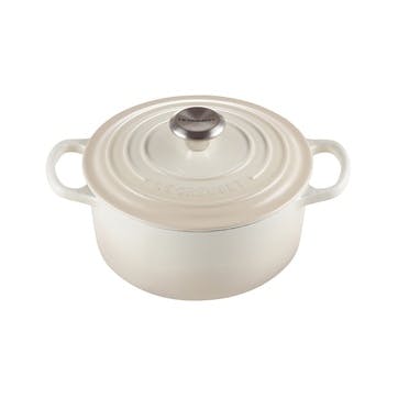 Signature Cast Iron Round Casserole, 28cm, Meringue