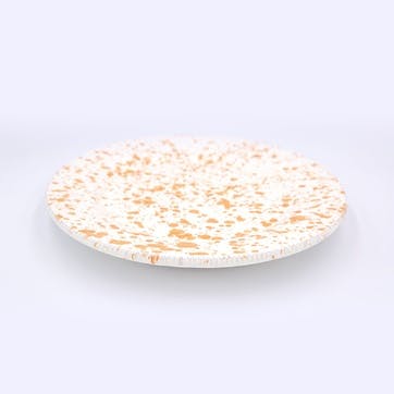 Splatter Side Plate D21cm, Burnt Orange