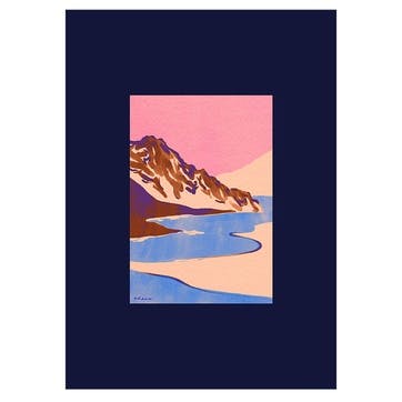 Blue Landscape  Print 30 x 40cm, Multi