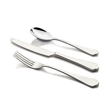 16 piece cutlery set, Charingworth Cutlery, Raphia, mirror finish