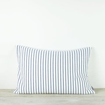 Hikari Striped Cushion 40 x 60cm, Blue & White
