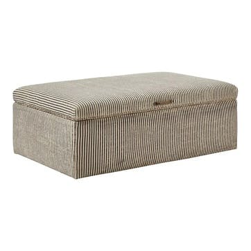 Upholstered ottoman, W122 x D78 x H42cm, Oka, Crusoe, soft charcoal