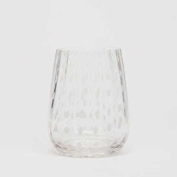 Speckled Set of 4 Tumblers, 365ml, Clear