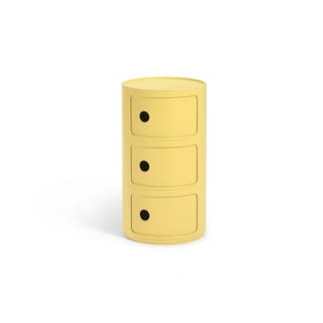 Componibili, 3 Door Cabinet, Yellow