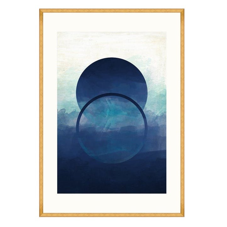 Abstract Ombre I Gold Framed Print, 70 x 100cm