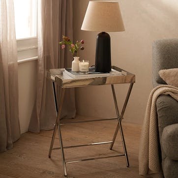 Hadston Side Table H71cm, Silver