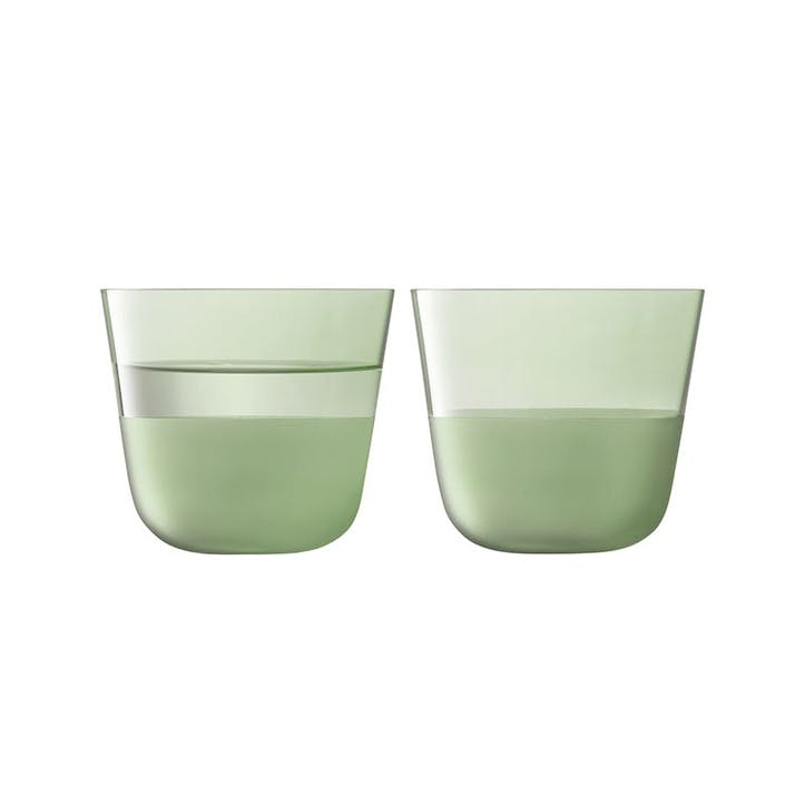 Arc Contrast Set of 2 Tumblers 260ml, Moss