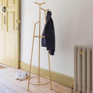 Milton Tiered Coat Stand H155cm, Brass Plated