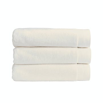 Pair of hand towels, 50 x 100cm, Christy Home, Luxe, white