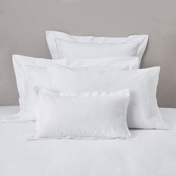 Adeline Oxford Pillowcase, Large Square, White