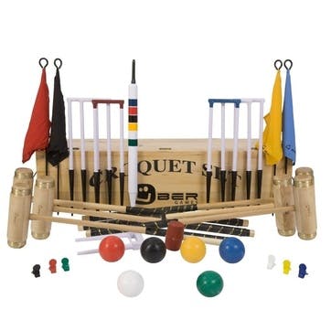 6 Player Executive Croquet Set with Wooden Box