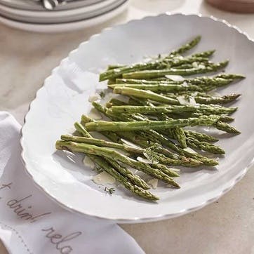 Portobello Scalloped Serving Platter, White