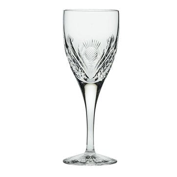 Scottish Thistle Set of 2 Wine Glasses 280ml, Clear